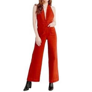 Urban Outfitters BDG Denim Overall Jumpsuit Orange Size 4
